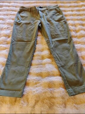 Women's  Olive Green Casual Chino Pants